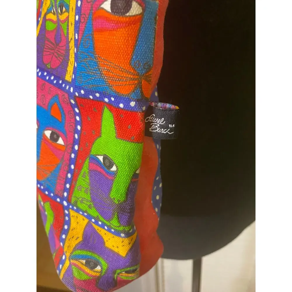 Vintage Laurel Burch Cat‎ Shoulder Bag Embroidered Embellished Sequin Retro Y2K